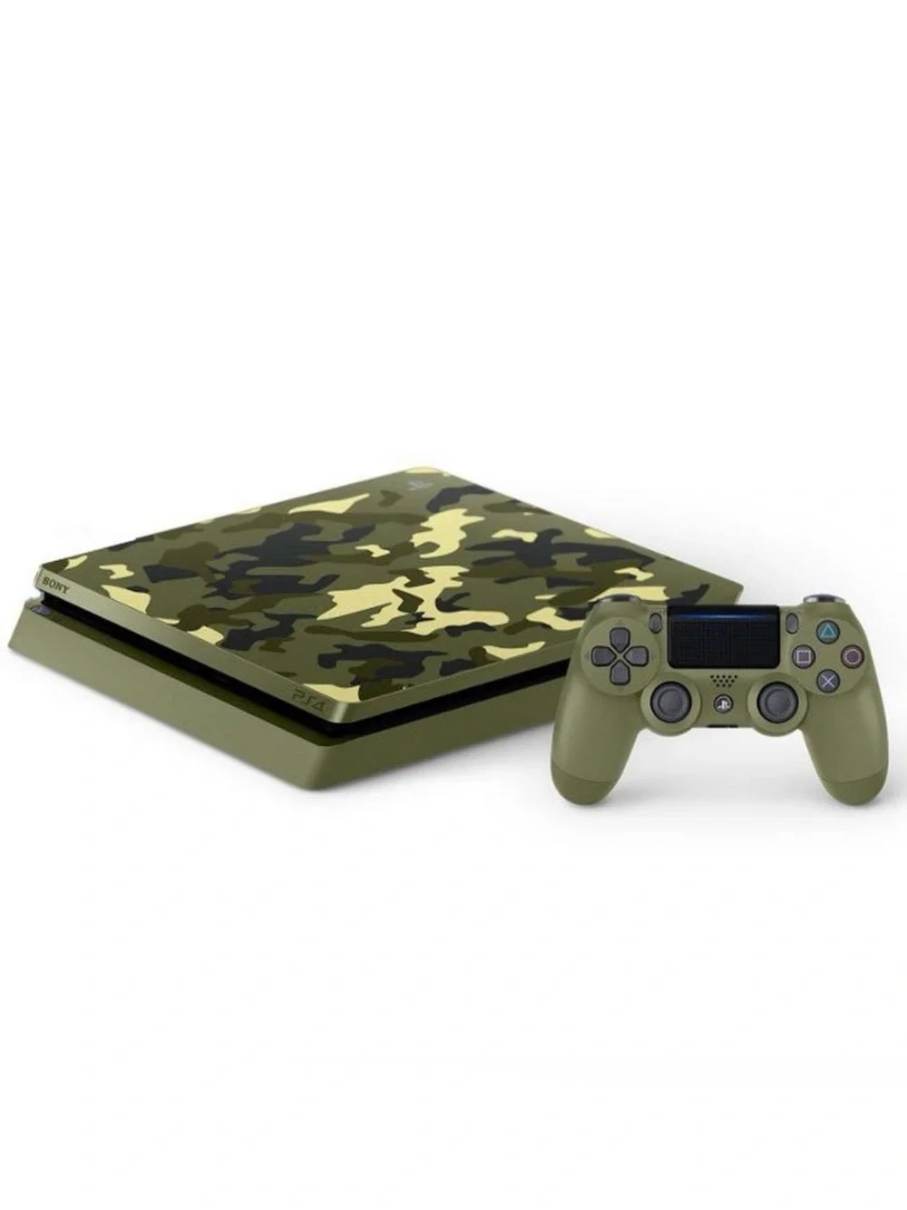 Sony PlayStation Slim Camouflage Green Console with Matching Controller